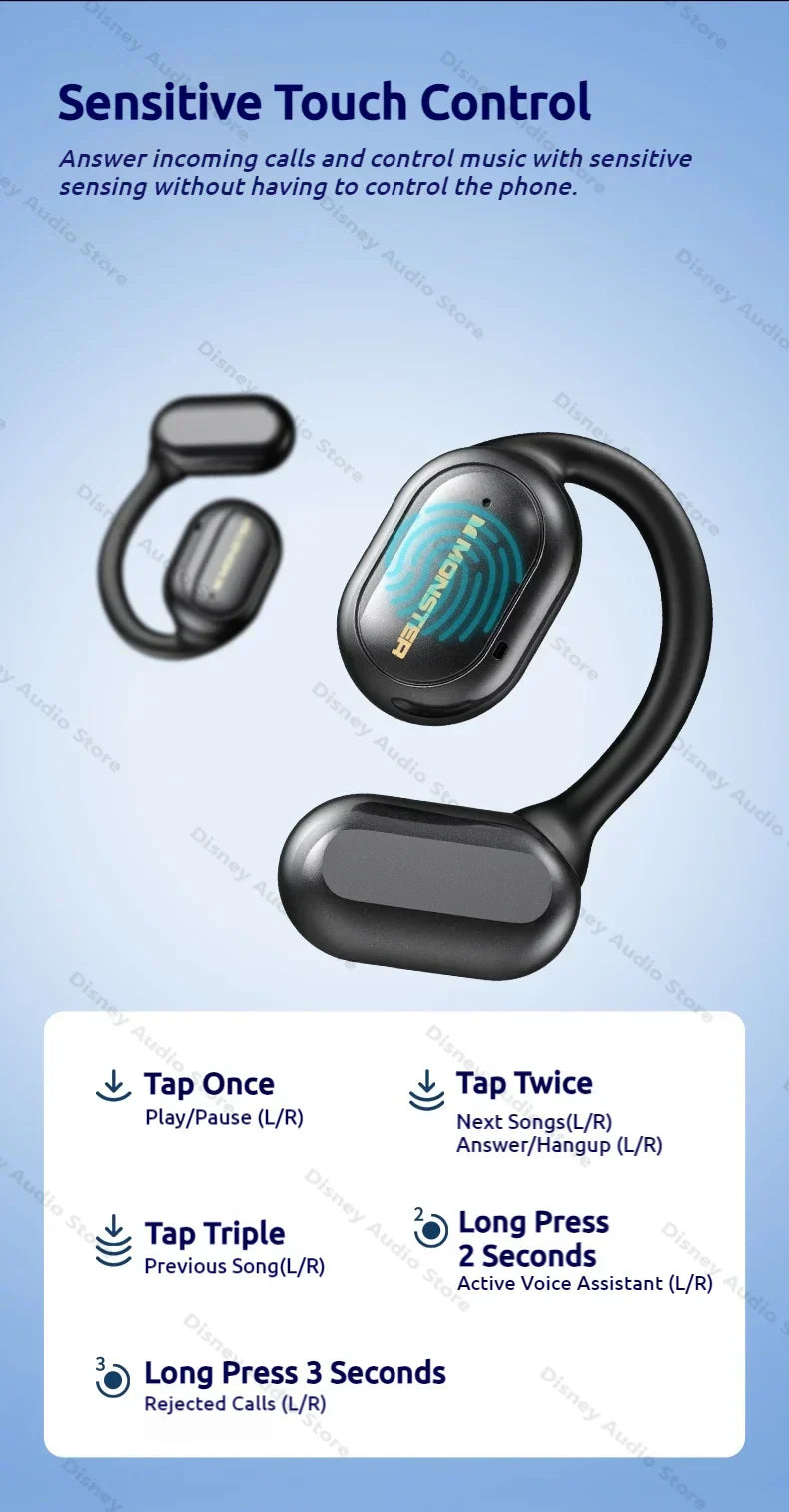 Wireless Open-Ear Sports Headphones β Bluetooth 5.4 + TF Card Support