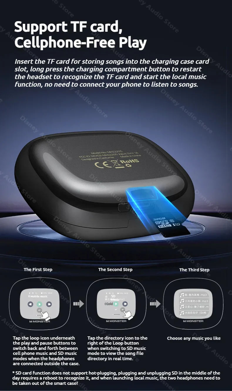 Wireless Open-Ear Sports Headphones β Bluetooth 5.4 + TF Card Support