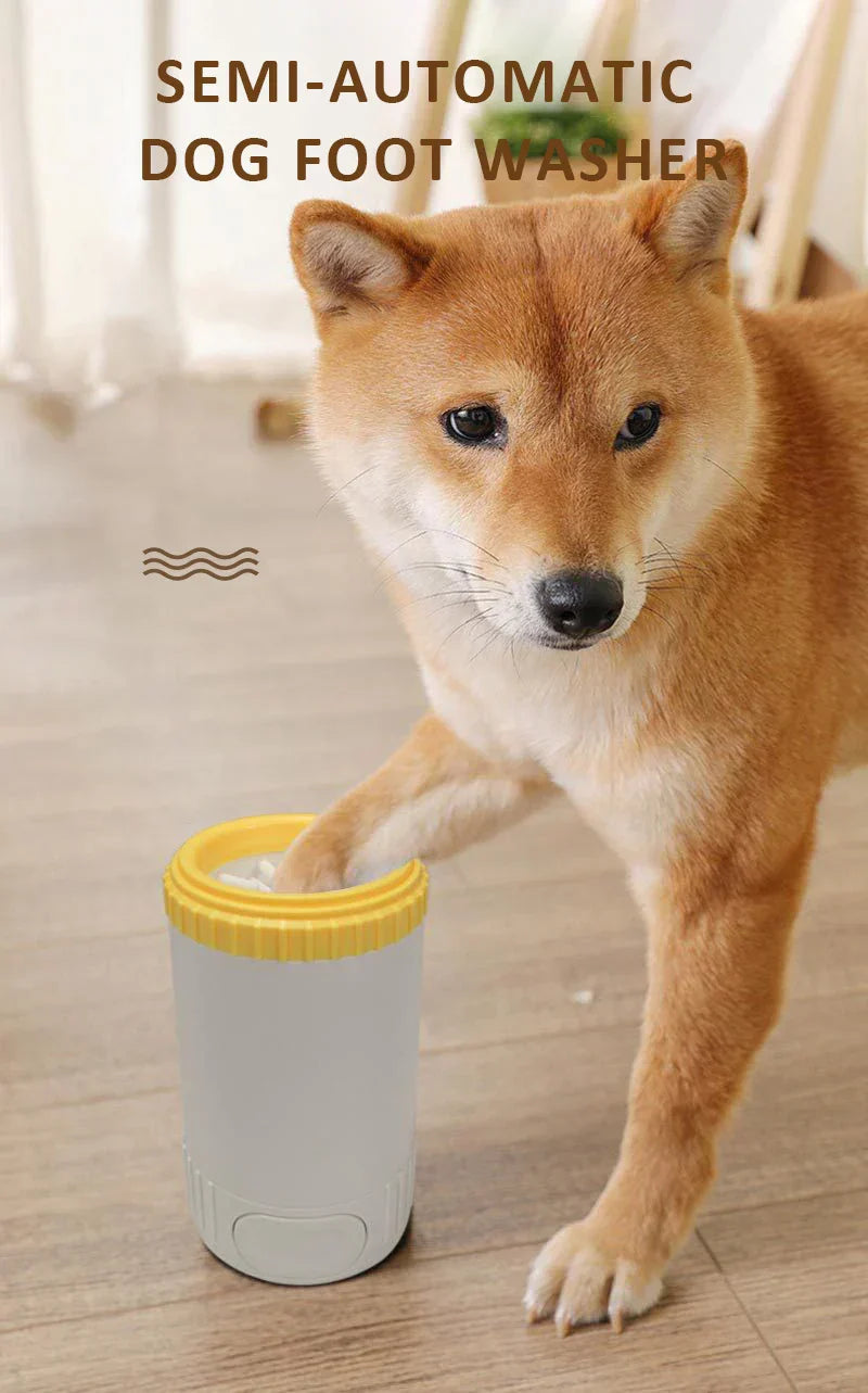 Dog Paw Washer โ Gentle Silicone Bristles for Mess-Free Cleaning