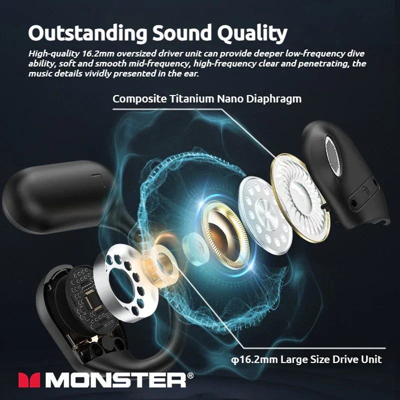 Wireless Open-Ear Sports Headphones β Bluetooth 5.4 + TF Card Support